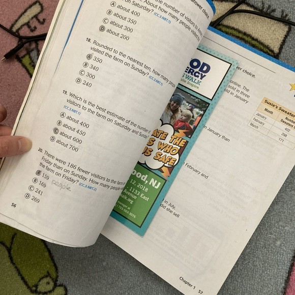 Lot Of 2. Go Math!: Student Practice Book & Text Book Grade 3 - Paperback - Picture 8 of 9